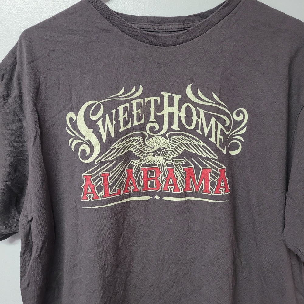 Sweet Home Alabama Graphic T Shirt Eagle Graphic Mens XL Gray Cotton Casual‎ - Picture 2 of 6